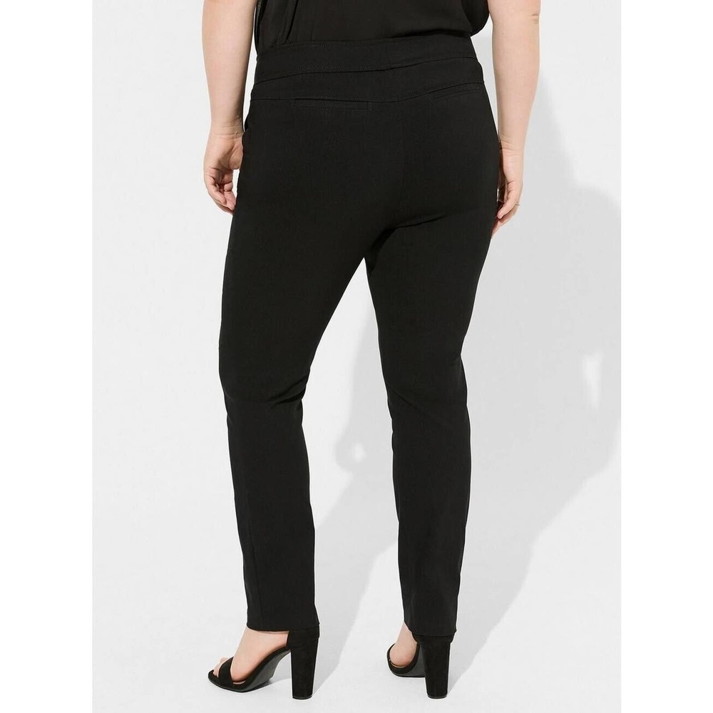 Torrid Trouser Straight Deluxe Stretch Mid Rise Pants Plus Size 22 Black - Picture 7 of 9